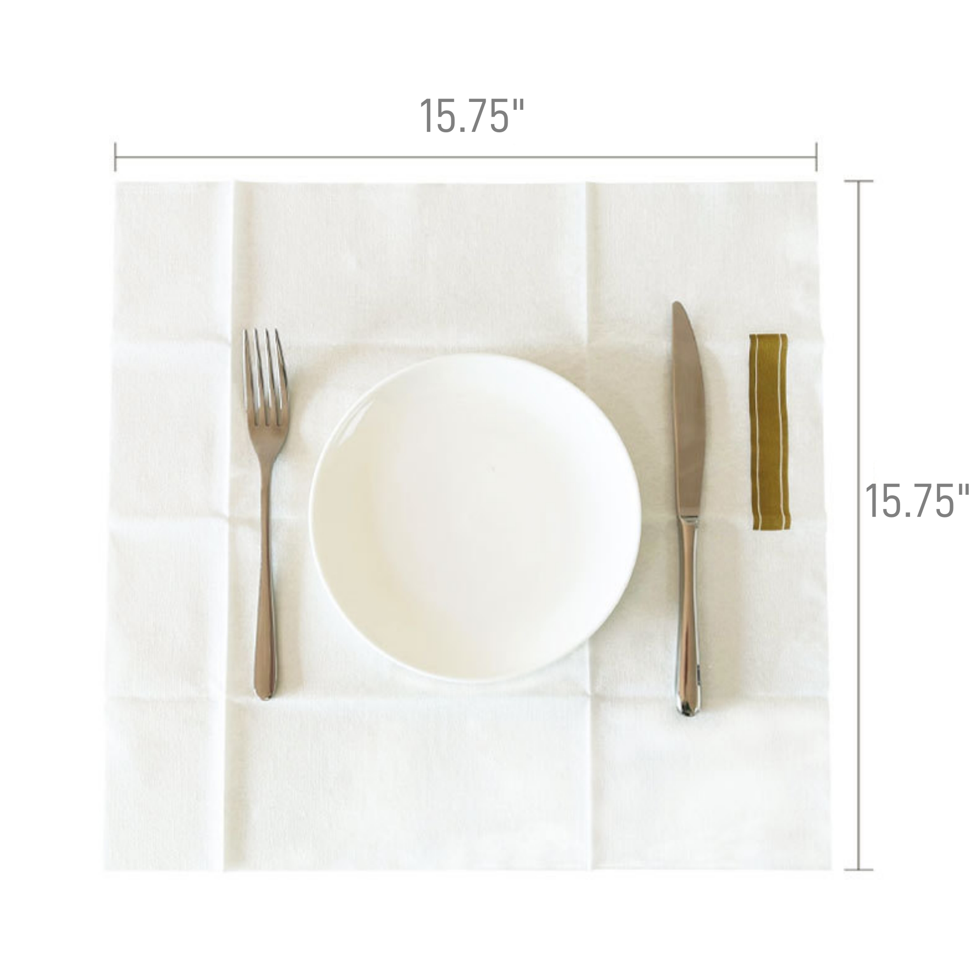 Dinner Napkins With Pocket And Gold Trim Lined Item No#31429 - Image 3