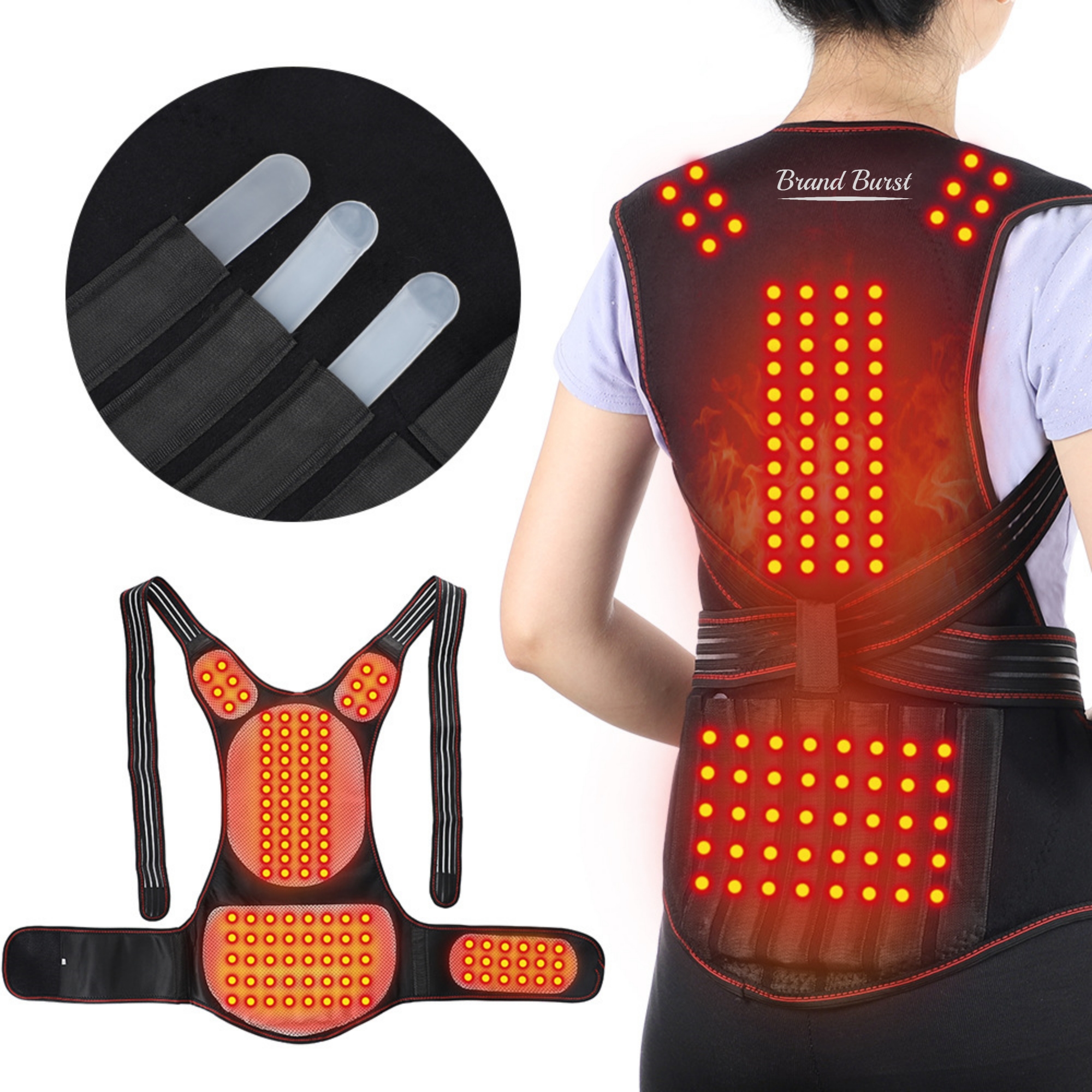 Self-Heating Physical Therapy Back Brace Item No#31441