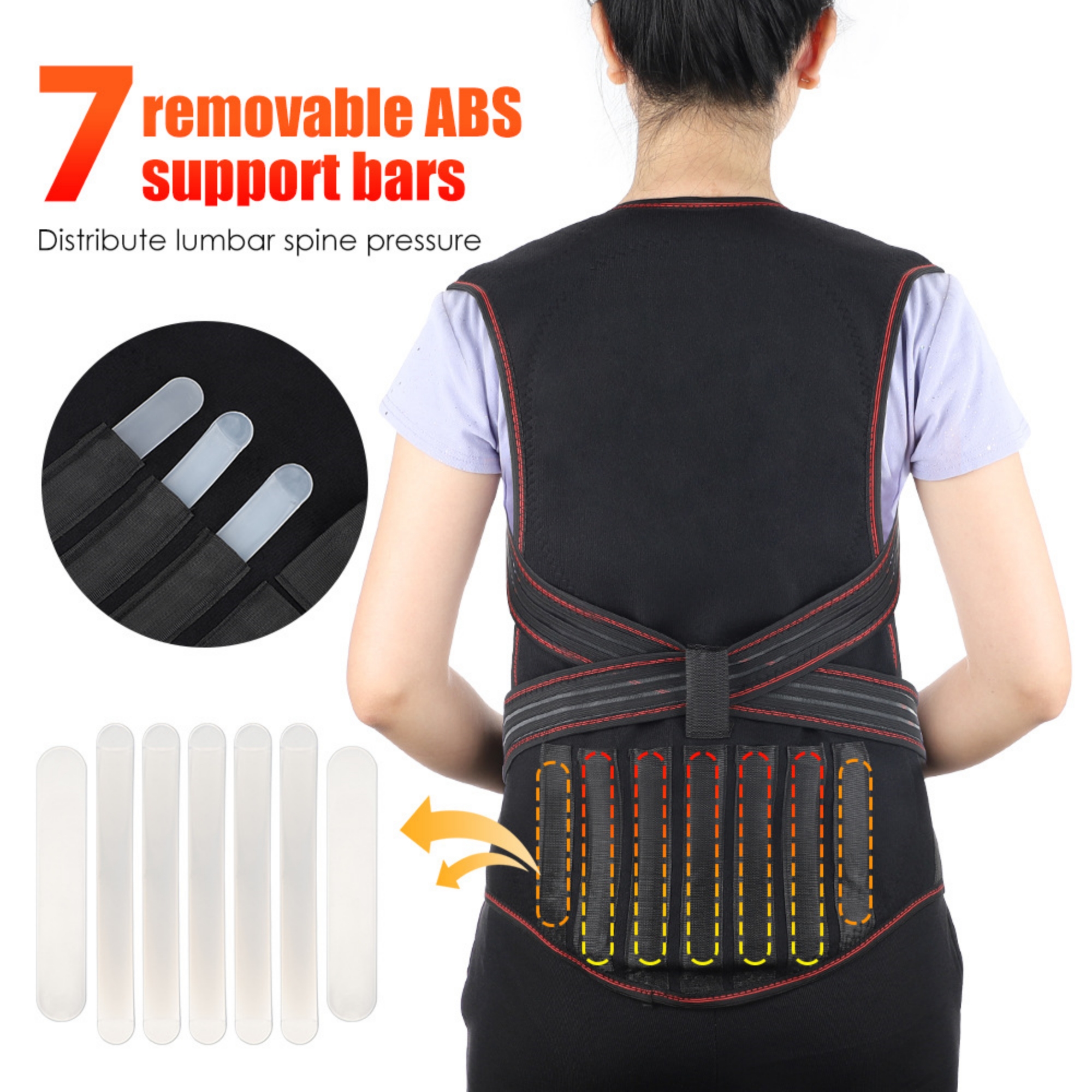 Self-Heating Physical Therapy Back Brace Item No#31441 - Image 5