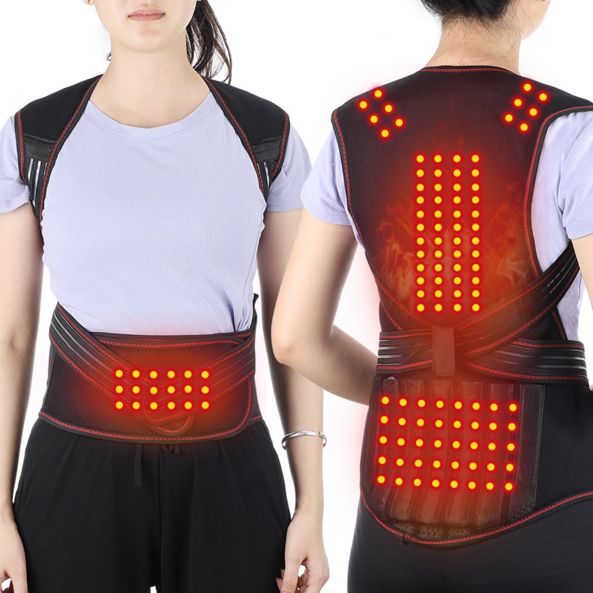 Self-Heating Physical Therapy Back Brace Item No#31441 - Image 7