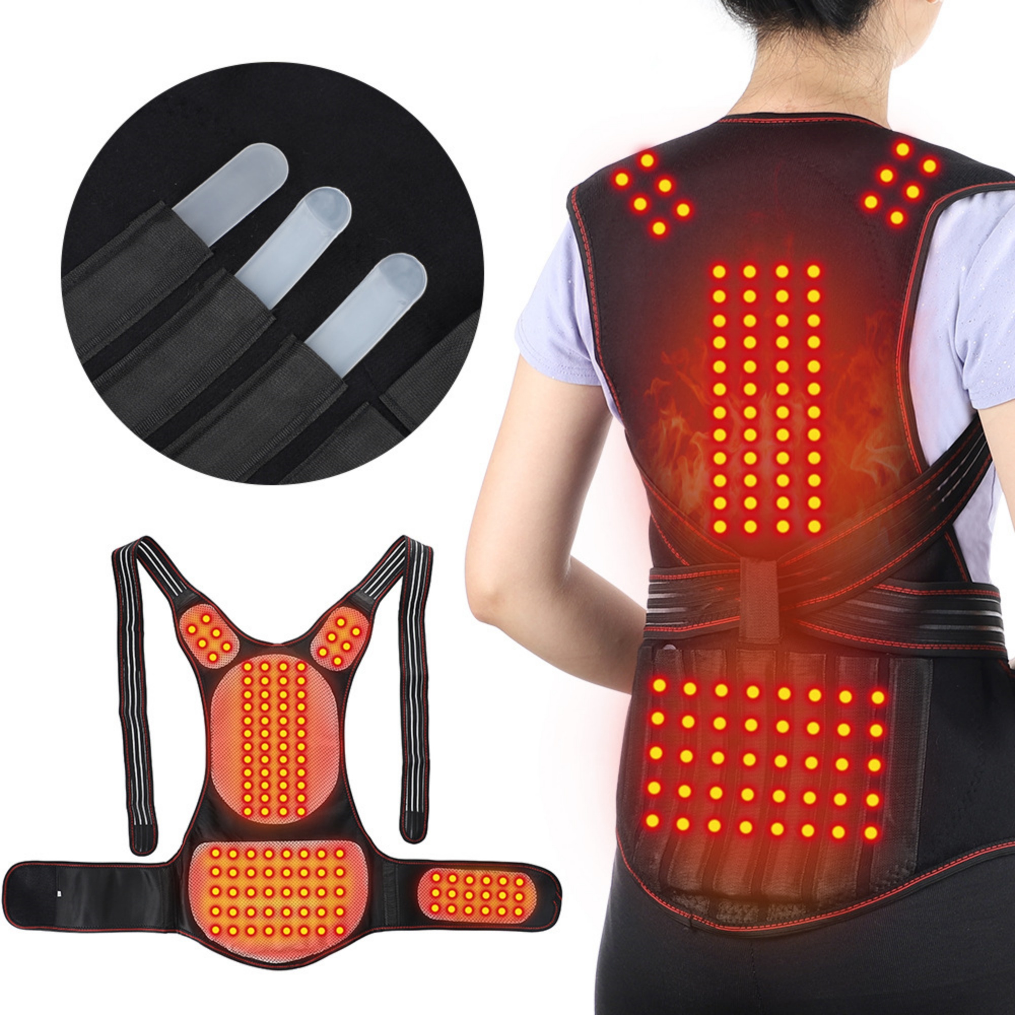 Self-Heating Physical Therapy Back Brace Item No#31441 - Image 2