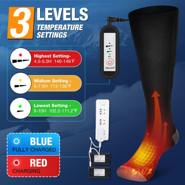 1 Pair Electric Heating Socks Item No#31444 - Image 3