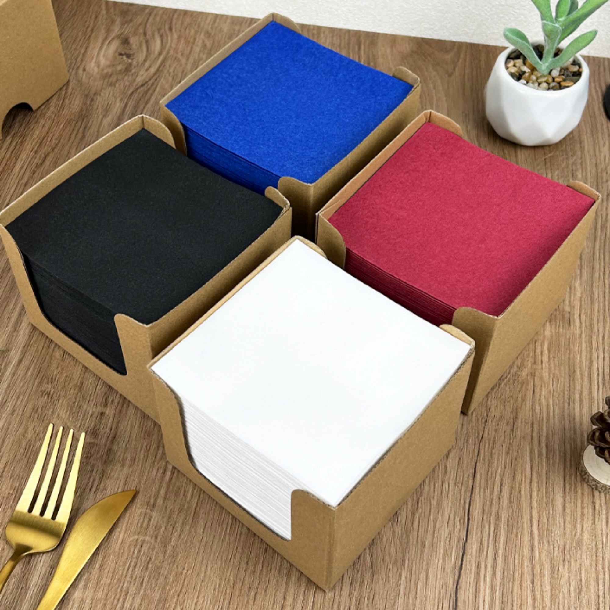 Cocktail Napkins With A Box Holder Item No#31446
