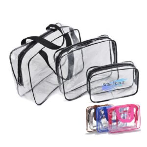 3Pcs Clear Makeup Bag Sets Item No#31471