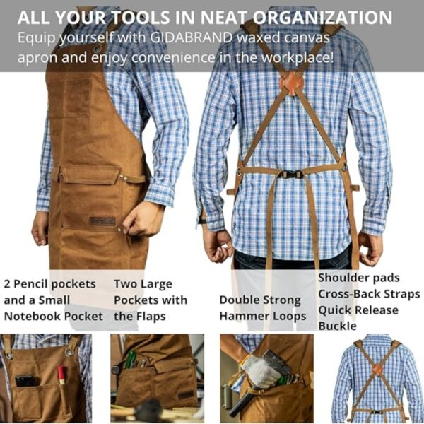 Work Apron With Pockets Item No#31499 - Image 4