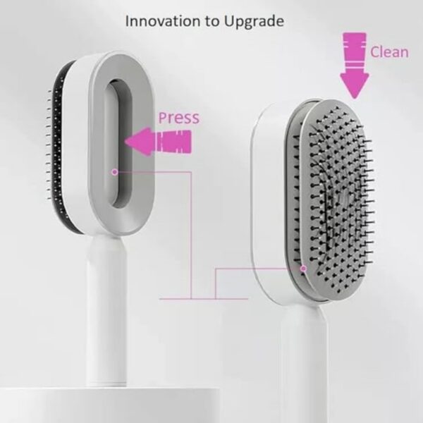 Self Cleaning Hair Brush Item No#31509 - Image 6