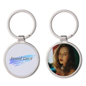 Metal Heat Transfer Keychain Round Item No#31537