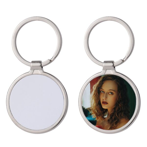 Metal Heat Transfer Keychain Round Item No#31537 - Image 2