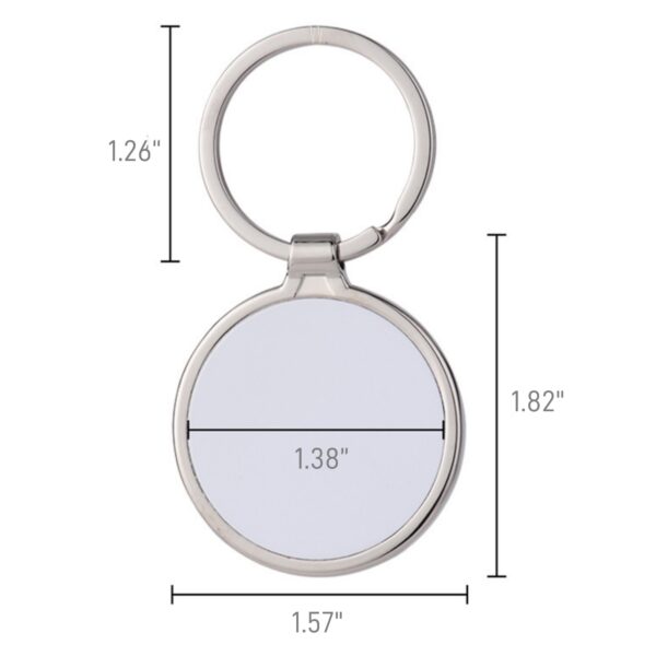 Metal Heat Transfer Keychain Round Item No#31537 - Image 3