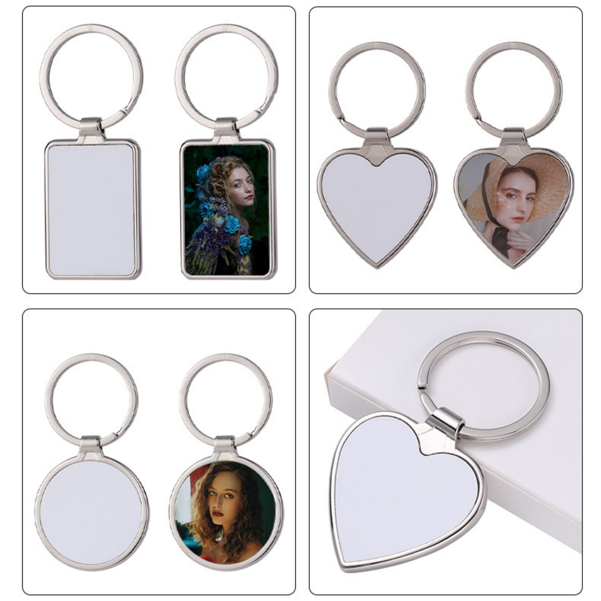 Metal Heat Transfer Keychain Square Item No#31538 - Image 5