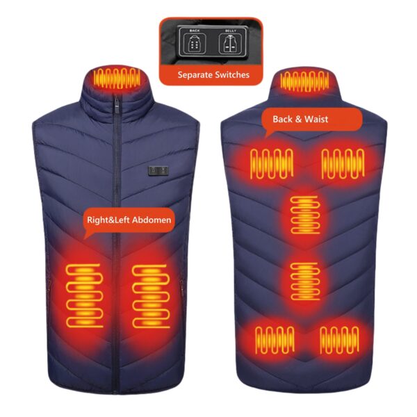 Electric Heating Coat 9 Areas Item No#31548 - Image 3
