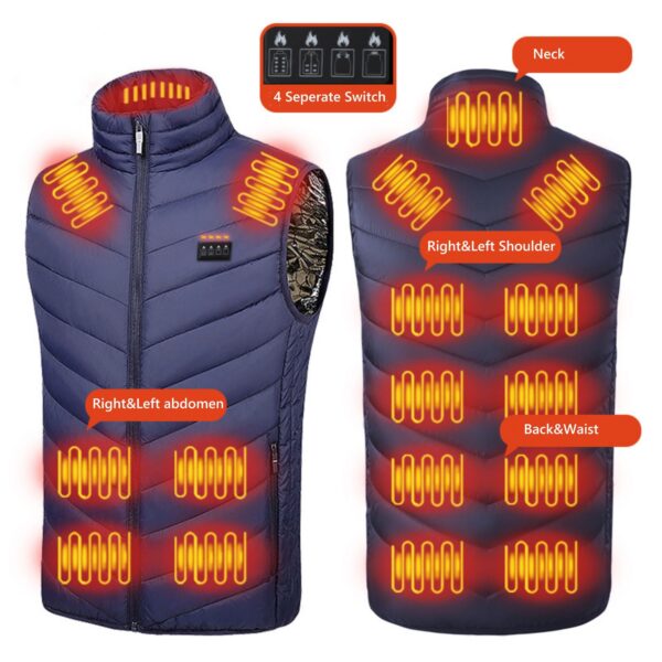 Down Heated Jacket 17 Areas Item No#31550 - Image 3