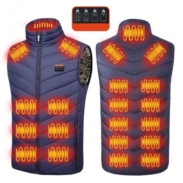 Down Heated Jacket 21 Areas Item No#31551 - Image 3