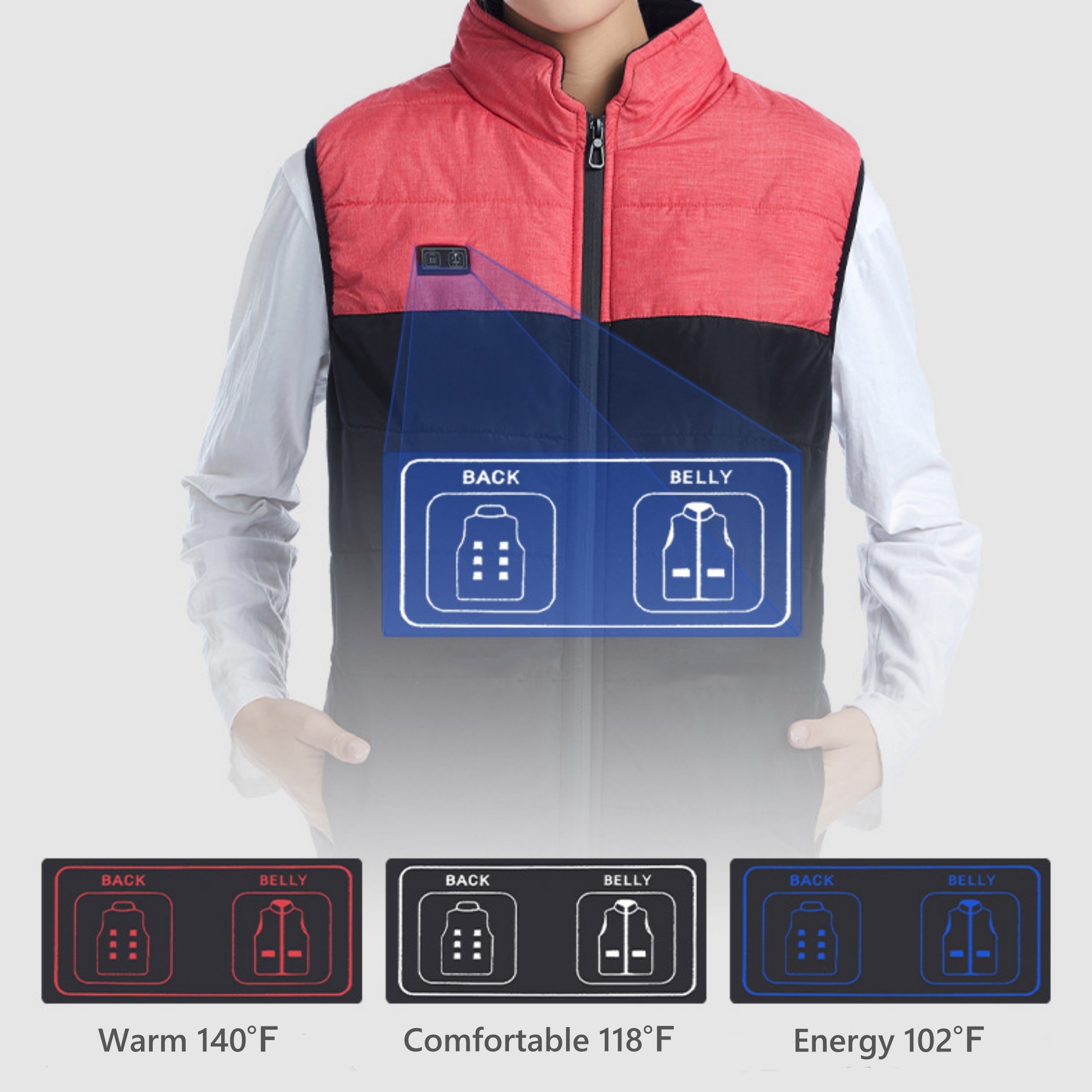 Usb Rechargeable Heating Jacket Item No#31558 - Image 4