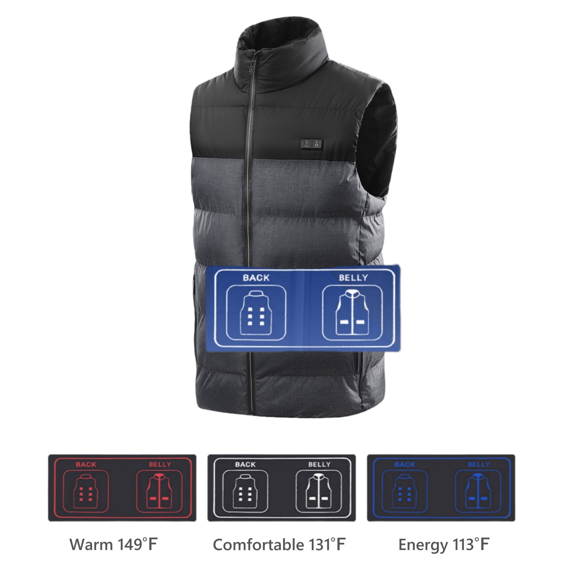 Usb Rechargeable Heating Jacket Item No#31560 - Image 5