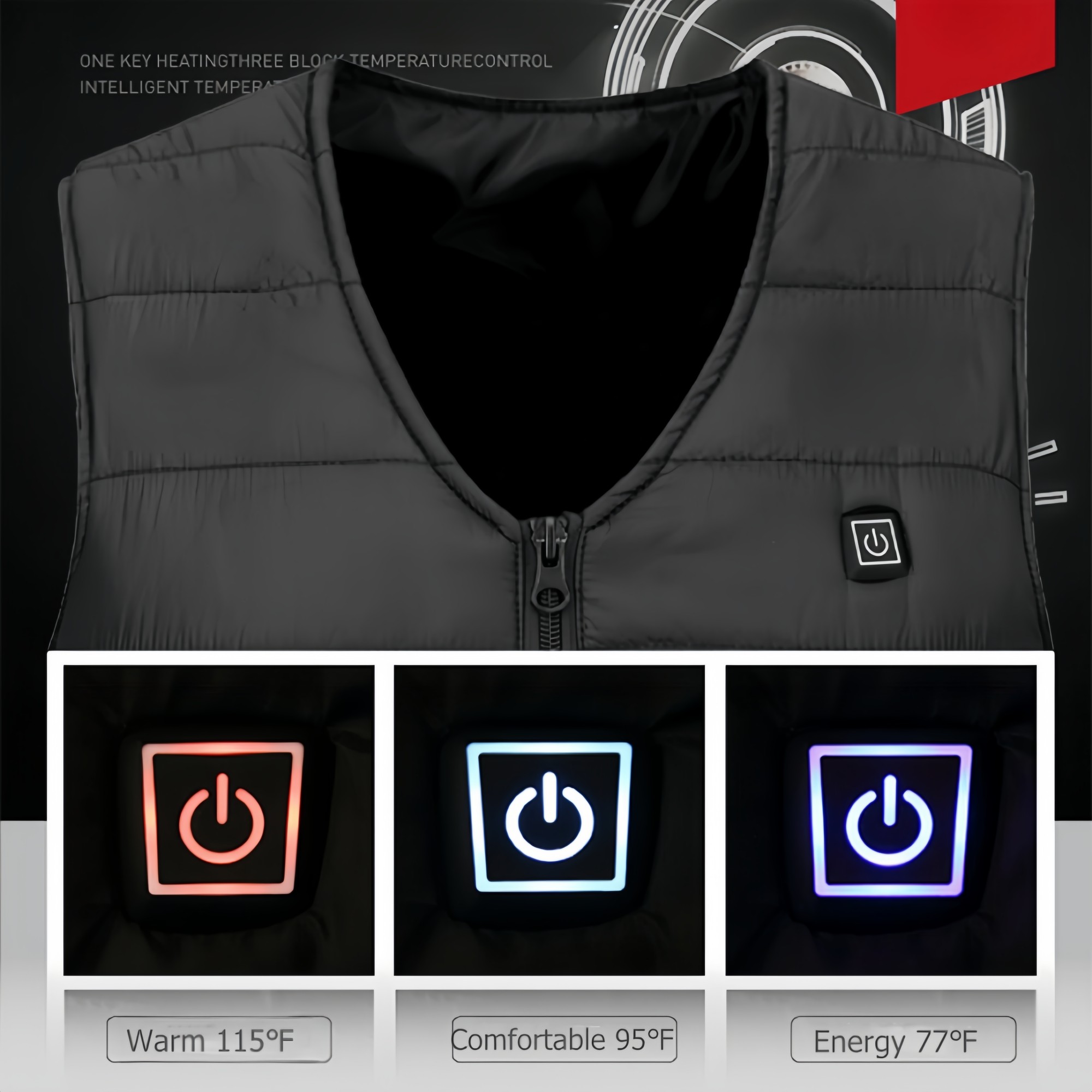 V Neck Heated Vest Item No#31561 - Image 5