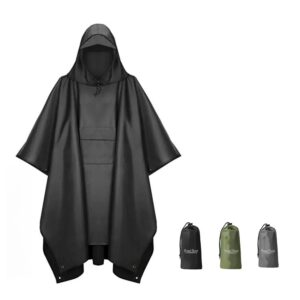 Hooded Rain Poncho With Pocket Item No#31594