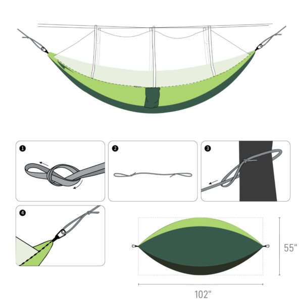 Camping Hammock With Mosquito Net Item No#31604 - Image 5