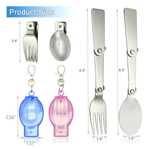 Camping Folding Spoon And Fork Set Item No#31605 - Image 3