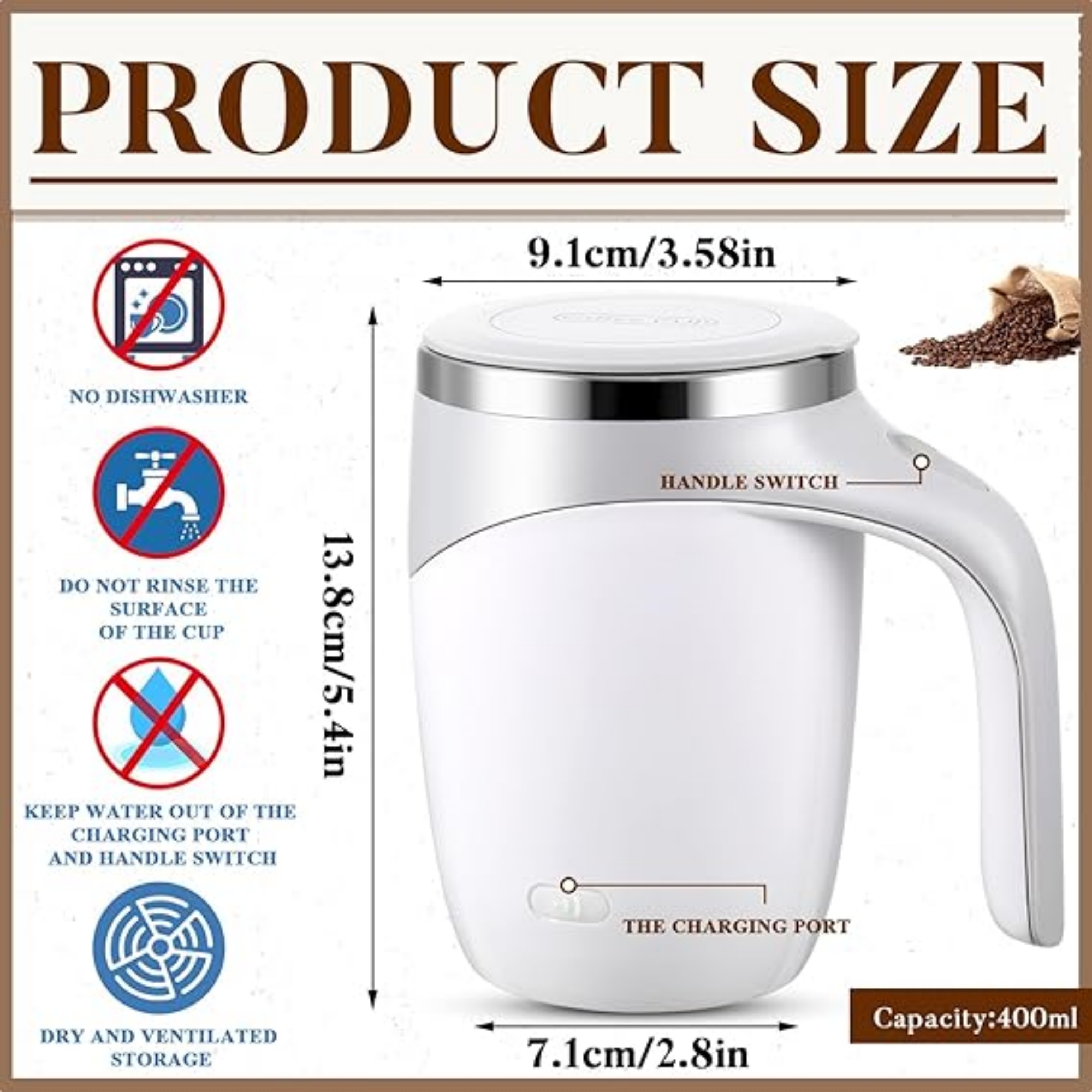 Self Stirring Coffee Mug Item No#31617 - Image 3
