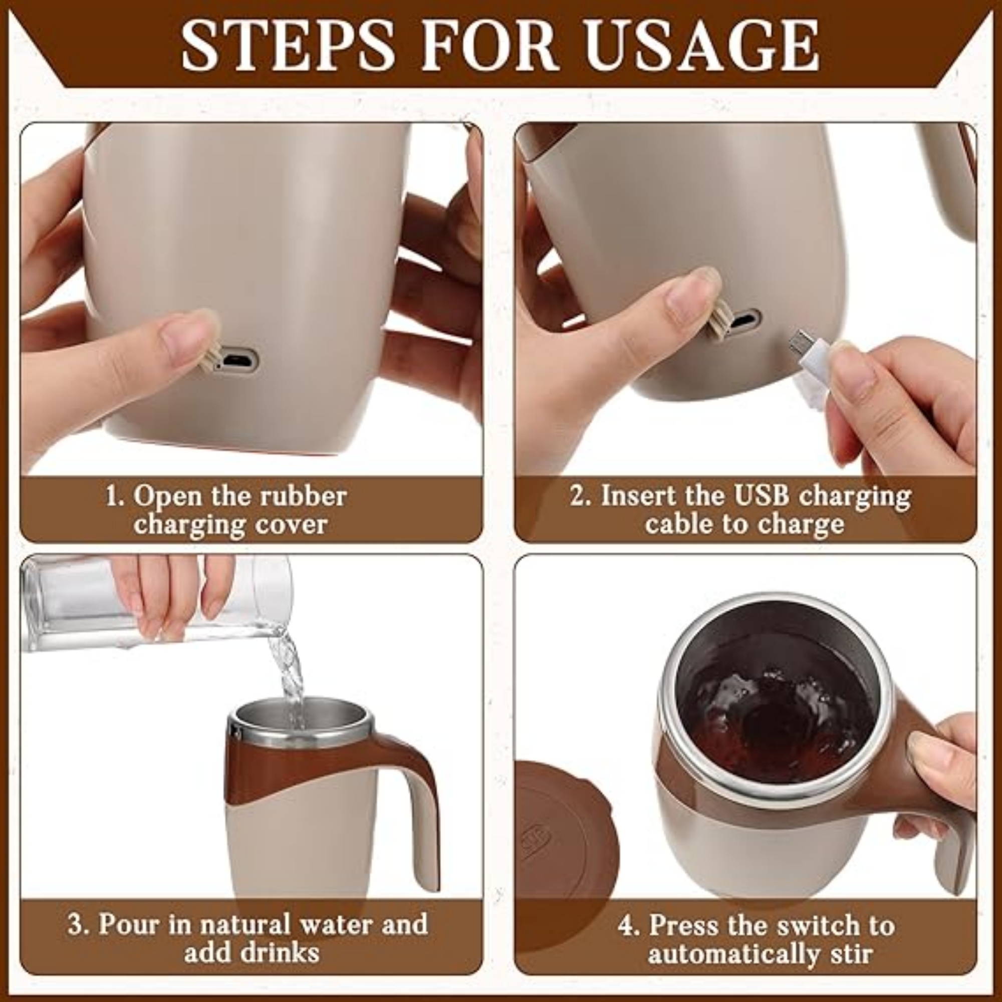 Self Stirring Coffee Mug Item No#31617 - Image 5