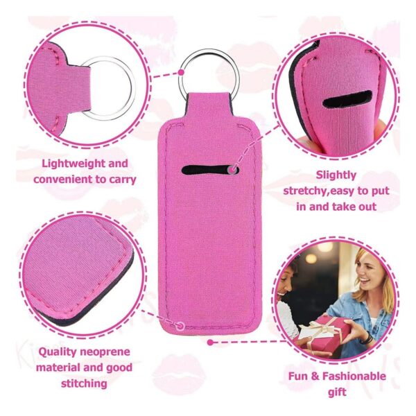 Neoprene Lipstick Holder With Keychain Item No#31622 - Image 4