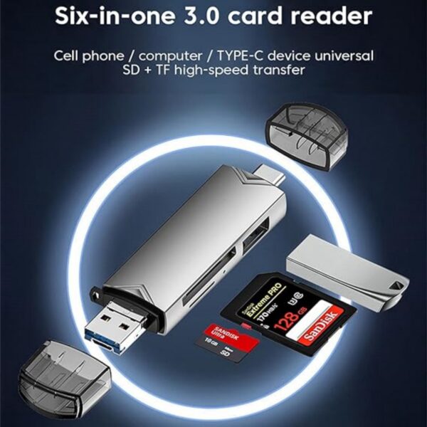 6-In-1 Multi-Function Sd Card Reader Item No#31629 - Image 4