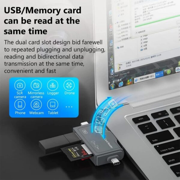 7 In 1 Usb 2.0 Sd Card Reader Item No#31630 - Image 6