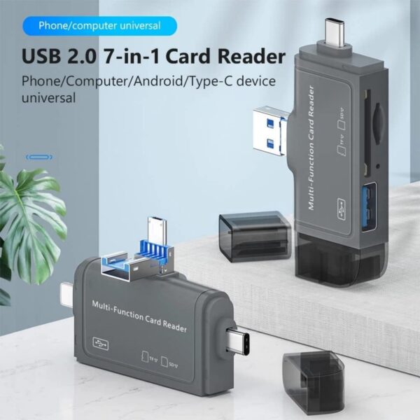 7 In 1 Usb 2.0 Sd Card Reader Item No#31630 - Image 7