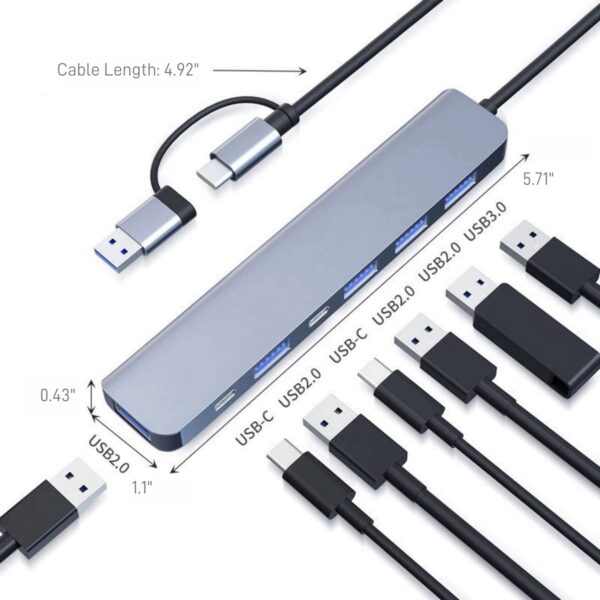 7 In 1 Multi-Functional Usb Hub Item No#31632 - Image 3