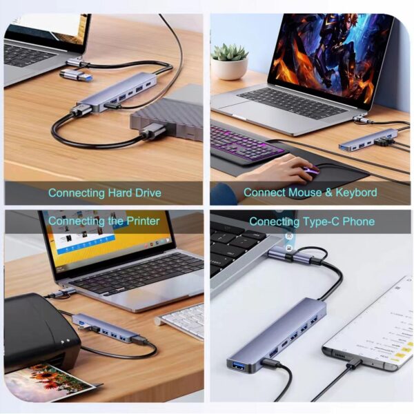 7 In 1 Multi-Functional Usb Hub Item No#31632 - Image 6