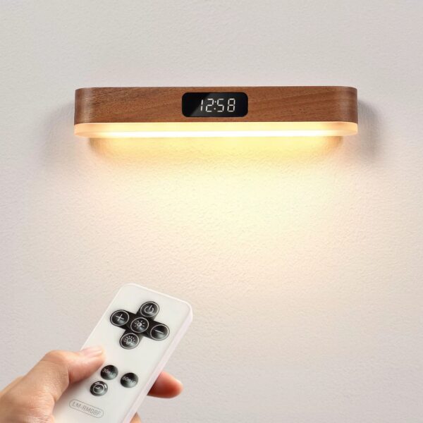 Magnetic Wall Night Light With Clock Item No#31639 - Image 2