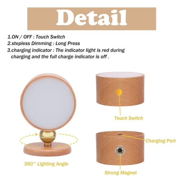 Wooden Led Wall Sconce Item No#31641 - Image 4