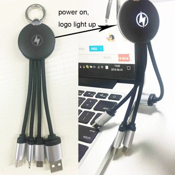 4-In-1 Charging Cable Keychain Item No#31643 - Image 3