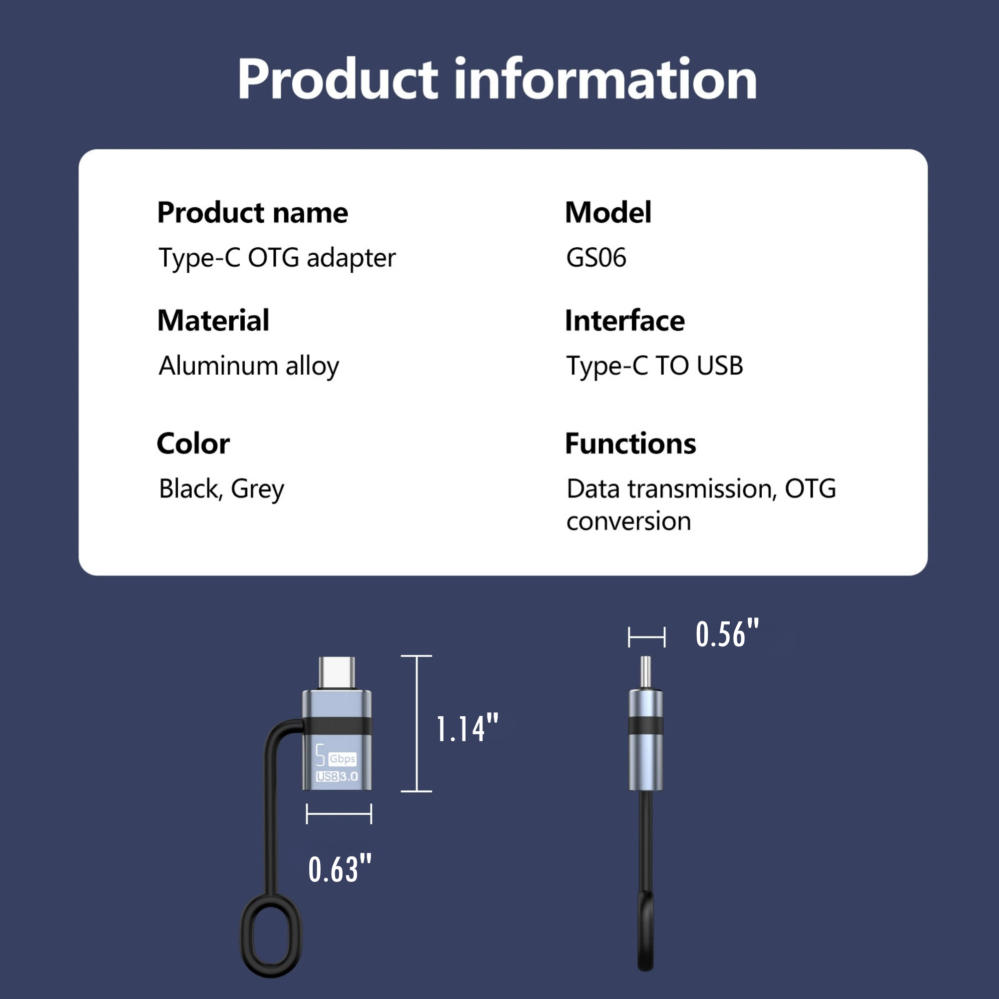 Usb Type-C To Usb 3 Adapter Item No#31644 - Image 3