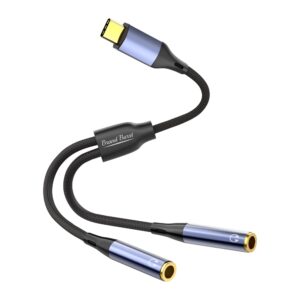 Usb C To Two 3.5Mm Female Audio Adapter Item No#31647