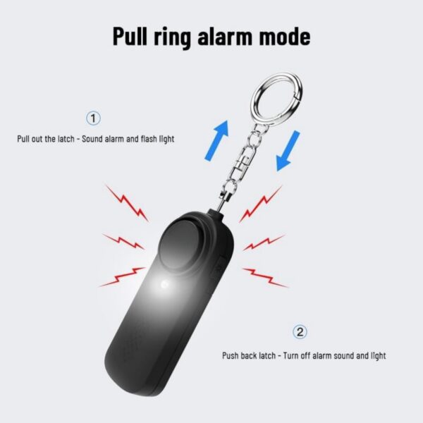 Safety Defense Key Chain With Alarm Item No#31649 - Image 4