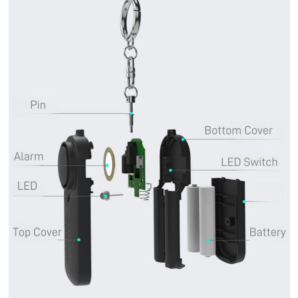 Safety Defense Key Chain With Alarm Item No#31649 - Image 5