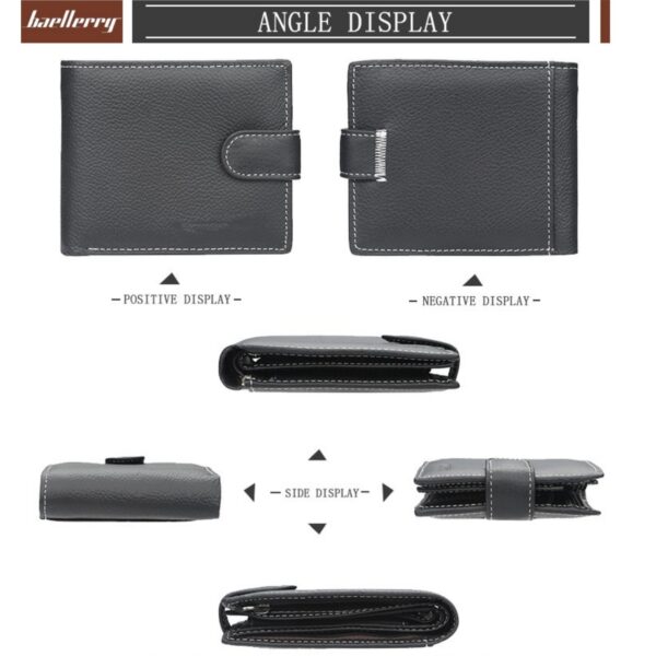 Men'S Leather Short Zipper Hasp Purse Item No#32046 - Image 5