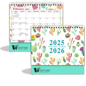 18 Months 8"*3"*7" Cactus Desk Calendar From Jan 2025 To June 2026 Item No#32052