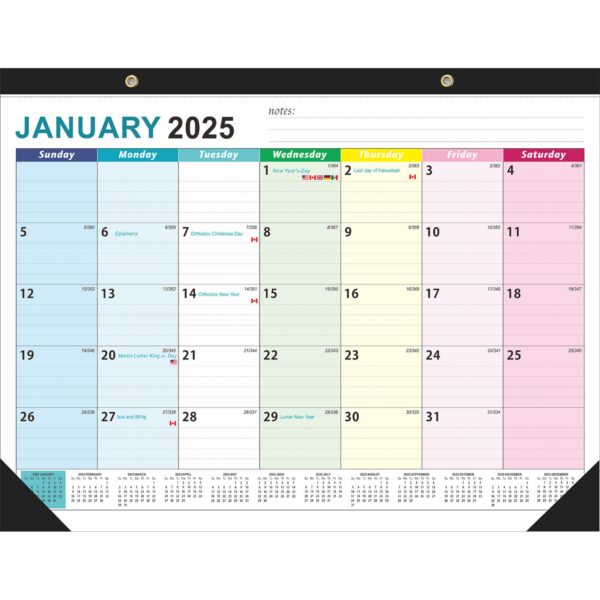 18 Months 17"*12" Wall Calendar From Jan 2025 To June 2026 Item No#32059