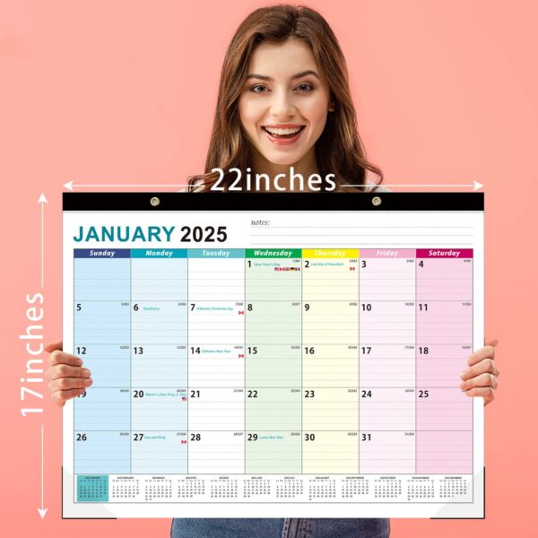 18 Months 17"*12" Wall Calendar From Jan 2025 To June 2026 Item No#32059 - Image 2
