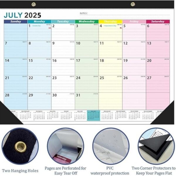 18 Months 17"*12" Wall Calendar From Jan 2025 To June 2026 Item No#32059 - Image 3