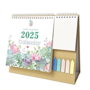 18 Months 10.2"*10.2" Succulent Plant Desk Calendar From Jan 2025 To June 2026 Item No#32065