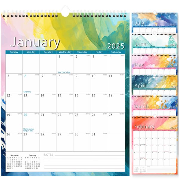 18 Months 14"*11" Wall Calendar From Jan 2025 To June 2026 Item No#32067 - Image 2
