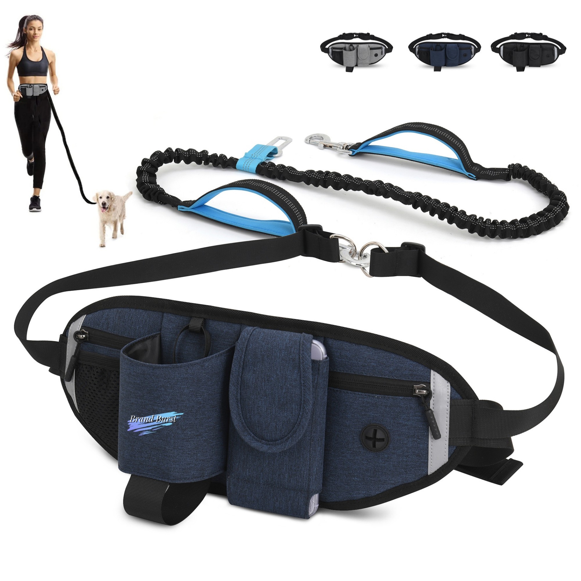 Waist Dog Leash Bag For Running Item No#32073