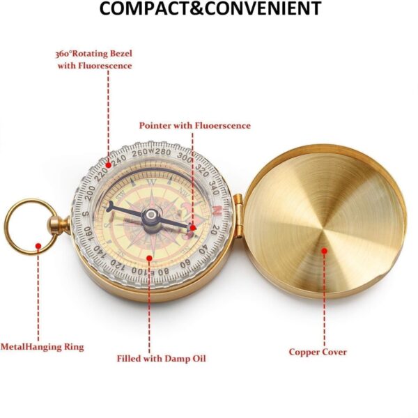 Metal Pocket Compass Item No#32080 - Image 4