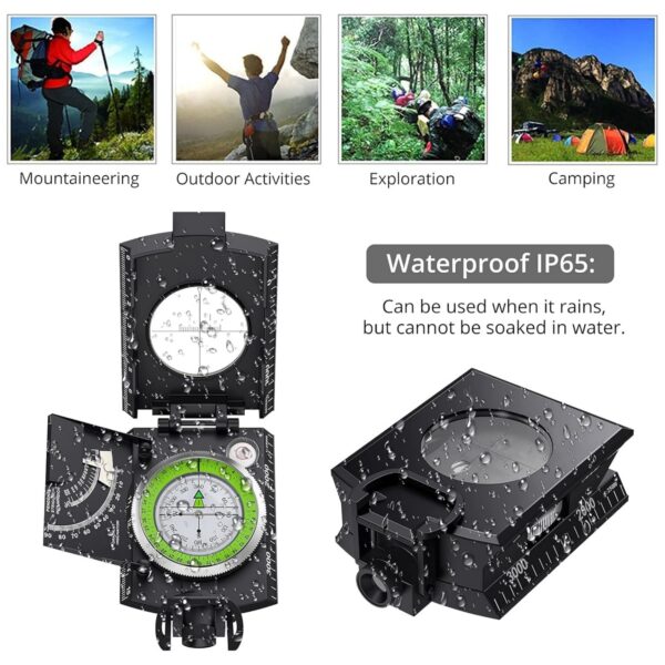 Professional Metal Waterproof Compass Item No#32084 - Image 7