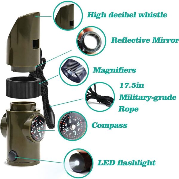 3-In-1 Emergency Whistles With Compass And Thermometer Item No#32089 - Image 4