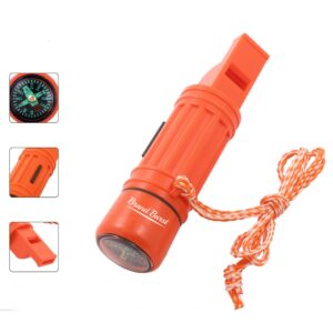 5-In-1 Orange Survival Compass With Whistle Item No#32090